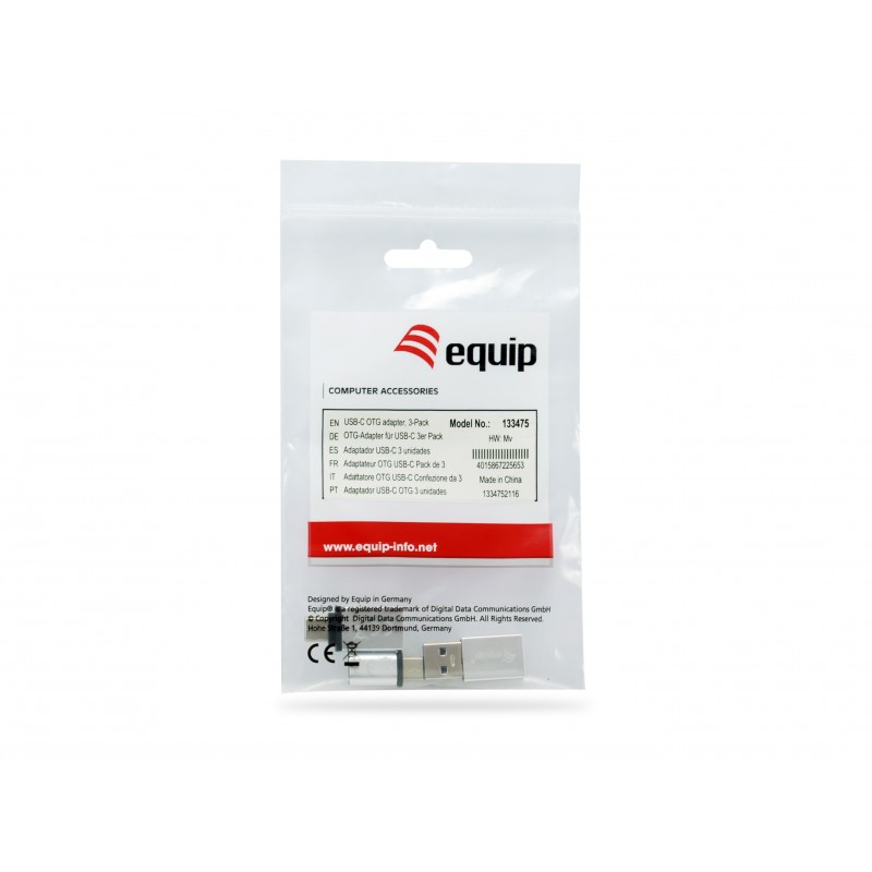 Equip - Adaptador USB-C OTG, paquete de 3 133475