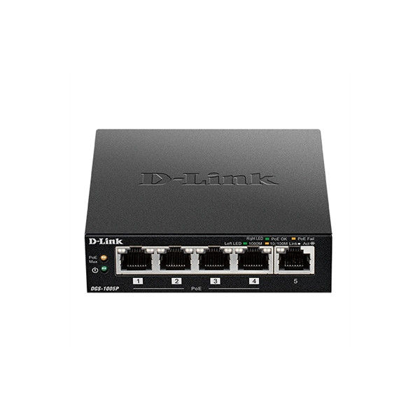D-Link Switch PoE+5 puertos 10/100/1000