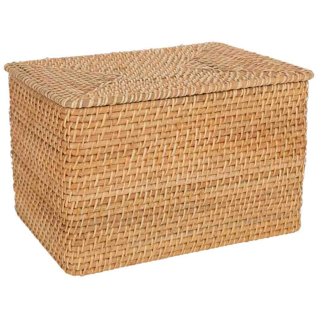 Wonderlust Deco - Caja de ratán marrón 40x30xh25 Marrón 40 x 30 x H25