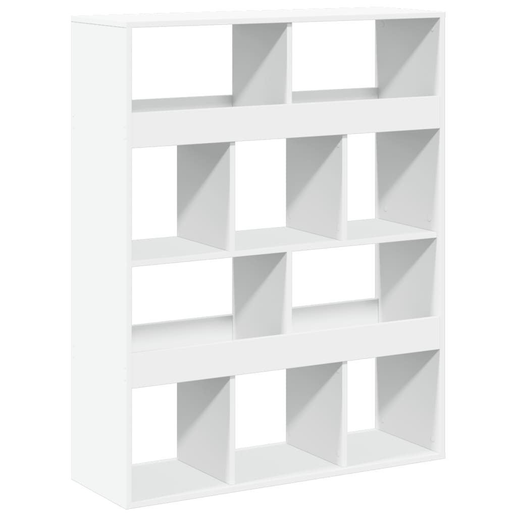 vidaXL Estantería de madera de ingeniería blanca 100x33x125,5 cm