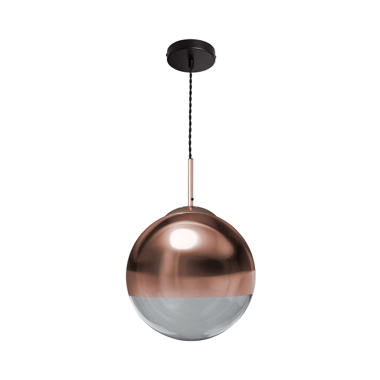 Ledkia Lámpara Colgante Metal y Cristal Yelitza Oro Rosa