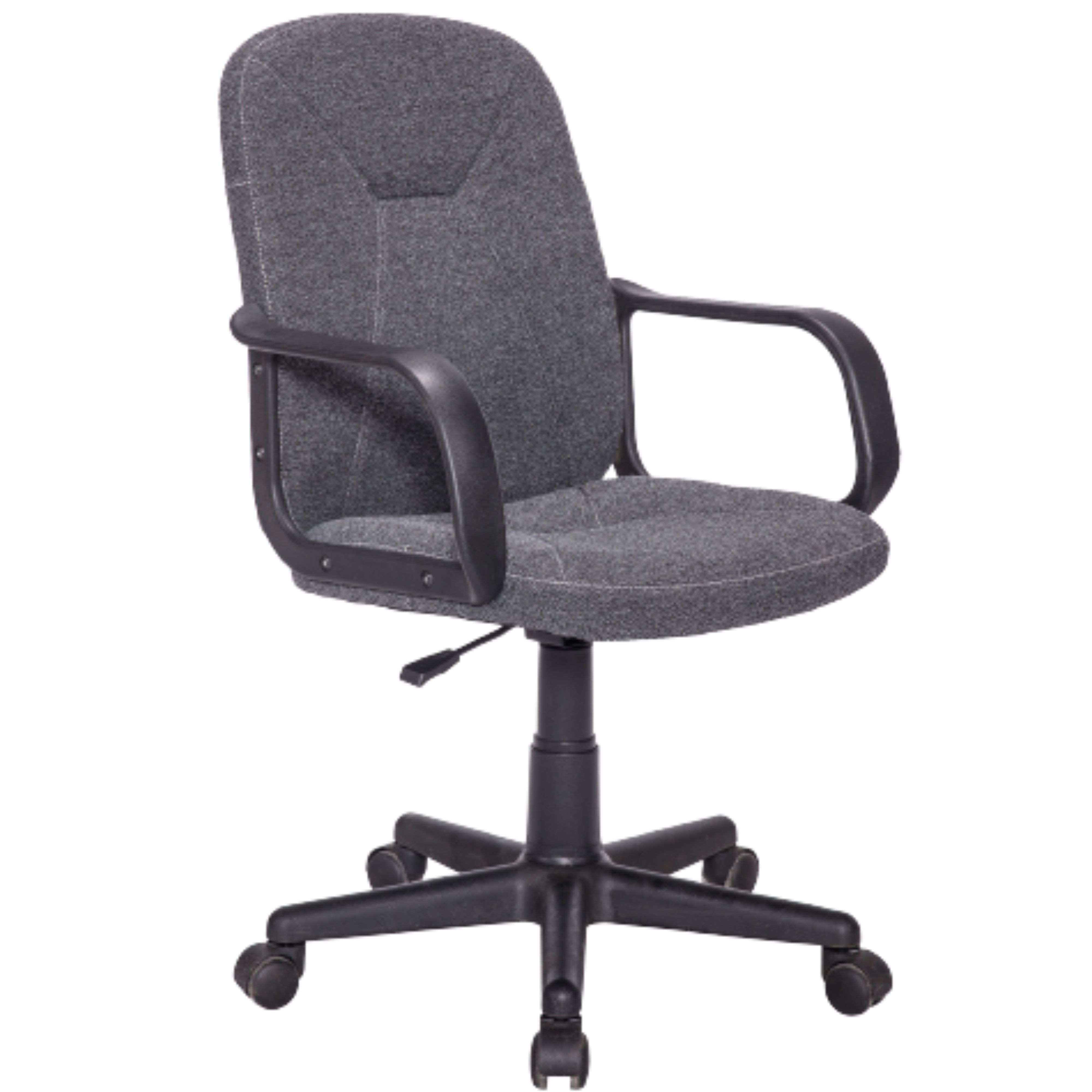 Miroytengo Silla de Oficina Cómoda Estilo Comtemporáneo en Color Gris Antracita con Ruedas, Reposabrazos y Regulable de Tela o Símil al Cuerro 57x103x46 cm