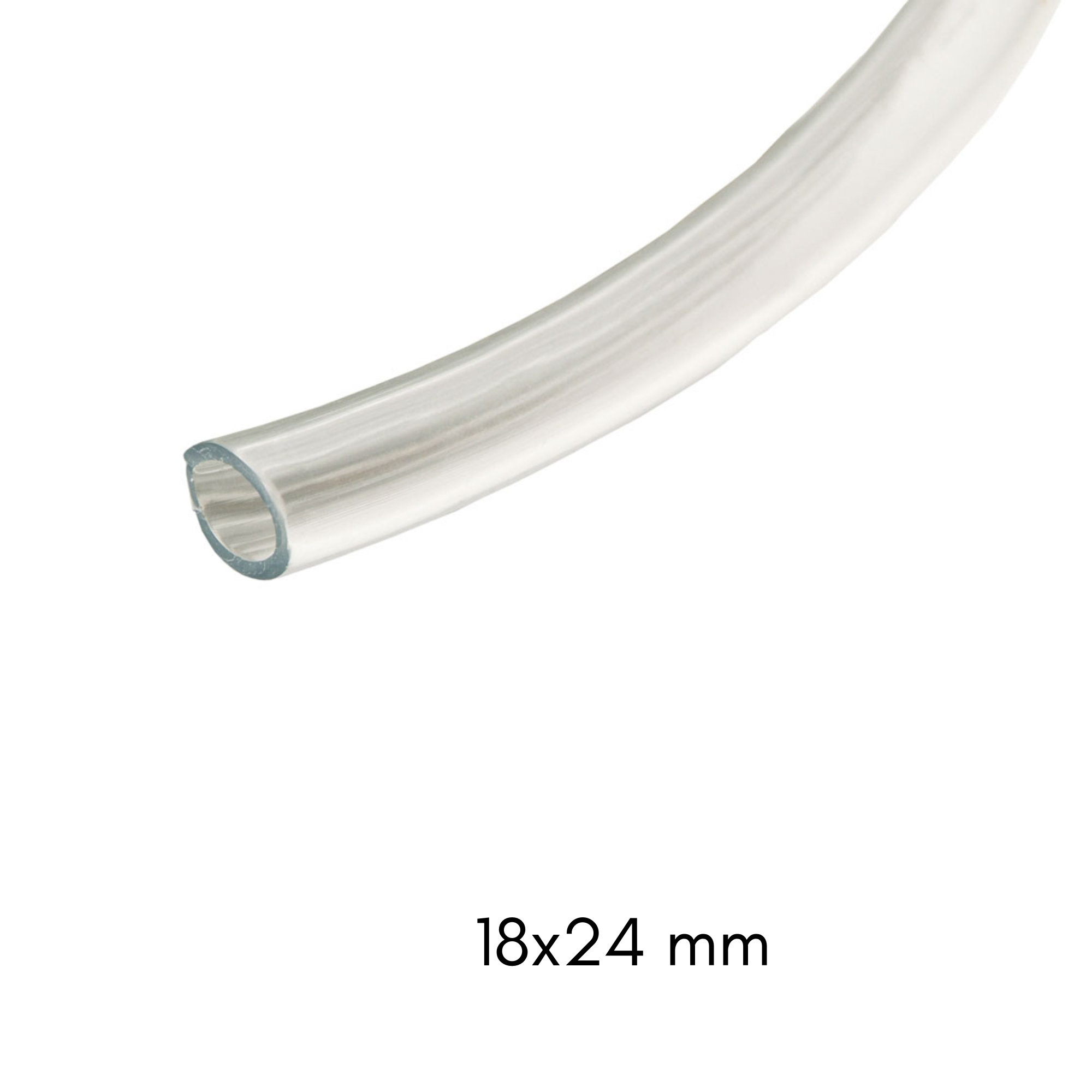 Cofan | Manguera monocapa cristal | Fabricada en PVC transparente | Con varias medidas de diámetro y longitud