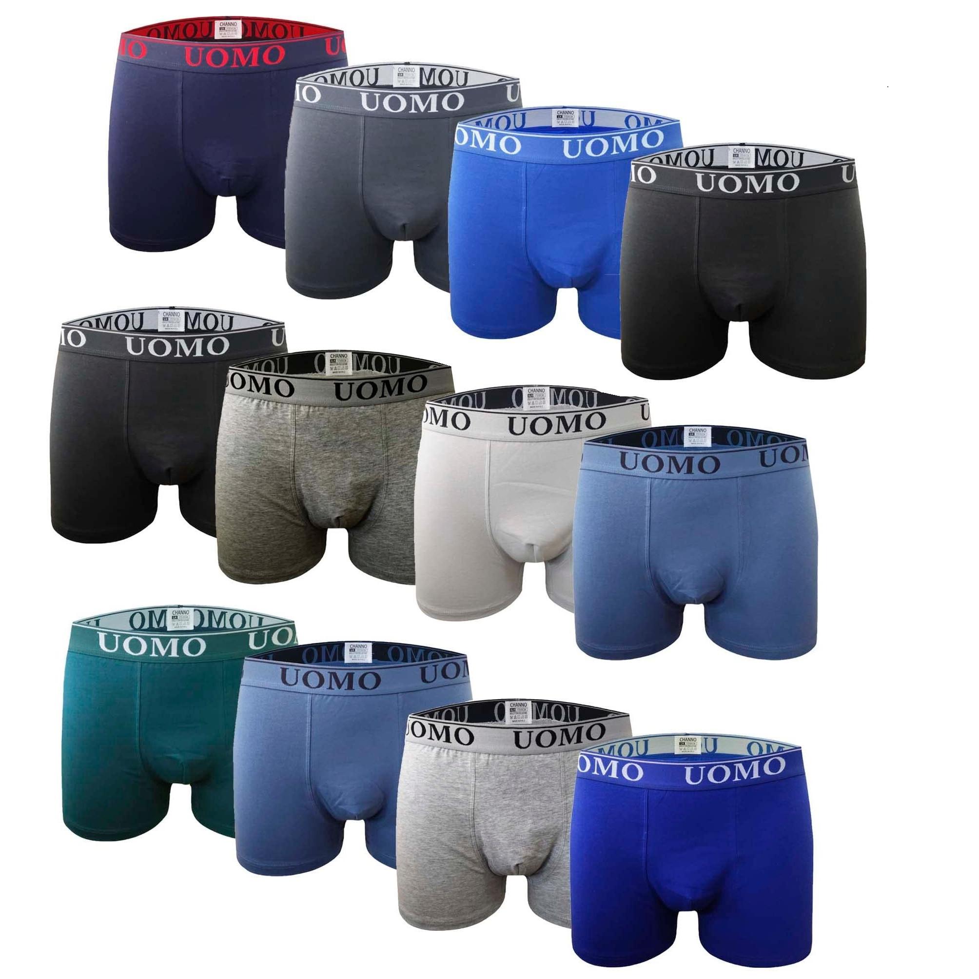 Uomo Calzoncillos Boxers de Algodón Pack de 3 o Pack 6 o Pack de 12