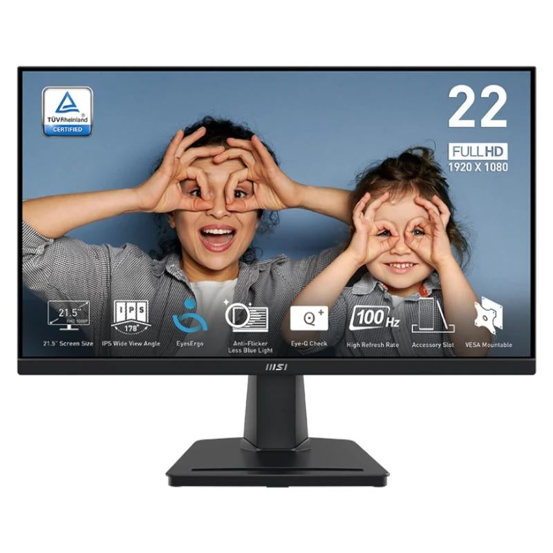 Monitor MSI PRO MP225 E12VL 21.5" VA FullHD 120Hz 1ms MPRT Adaptive-Sync