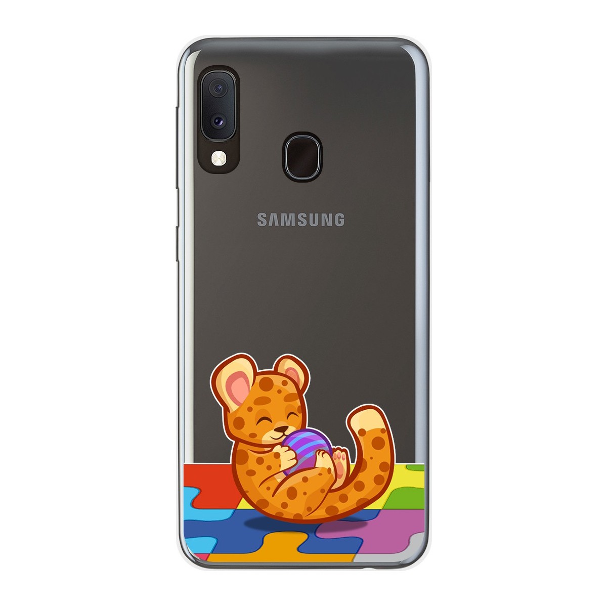 Tumundosmartphone Funda Gel Transparente para Samsung Galaxy A20e 5.8 diseño Leopardo Dibujos