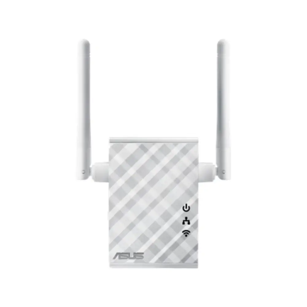 Repetidor Wi-Fi ASUS RP-N12 N300 2.4GHz 2 Antenas Externas MIMO WPA2 WPS LAN