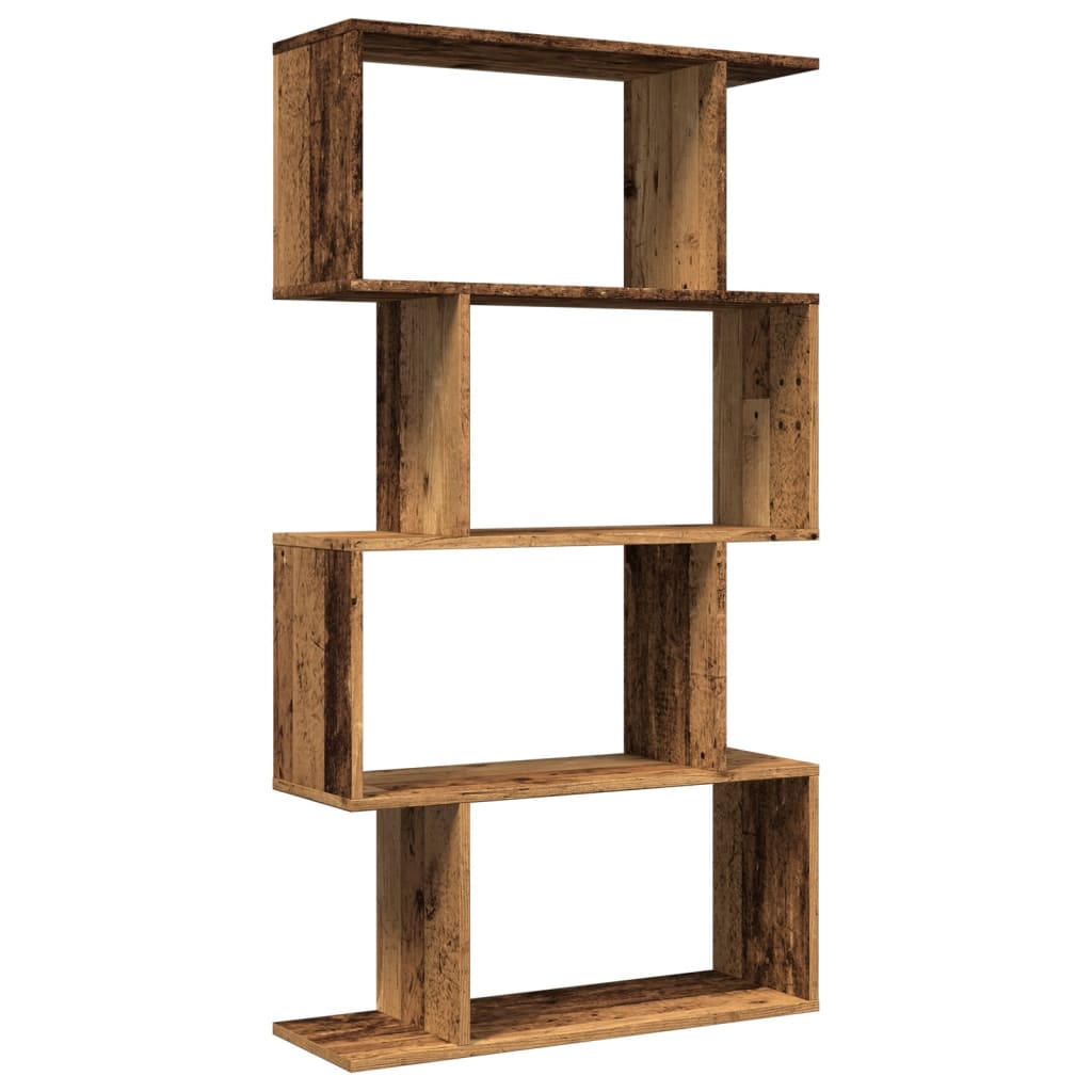 vidaXL Librería divisora 4 niveles madera 70x24x129 cm Multicolor