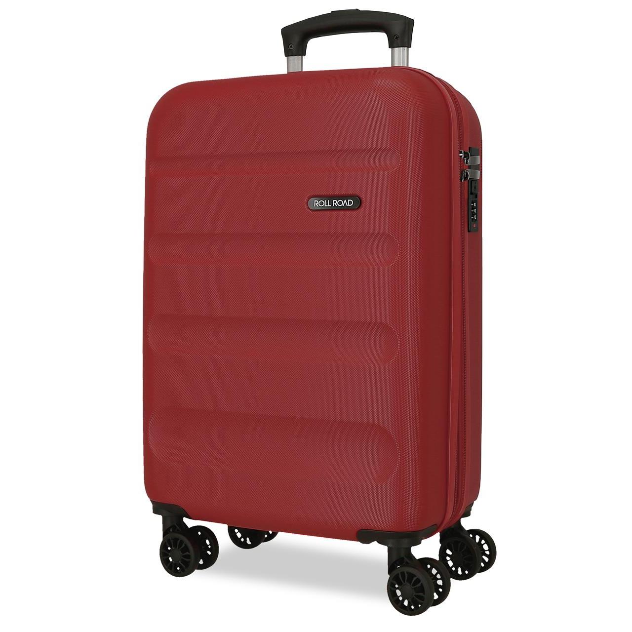 Maleta de cabina Roll road Flex burdeos 35x55x20 cm
