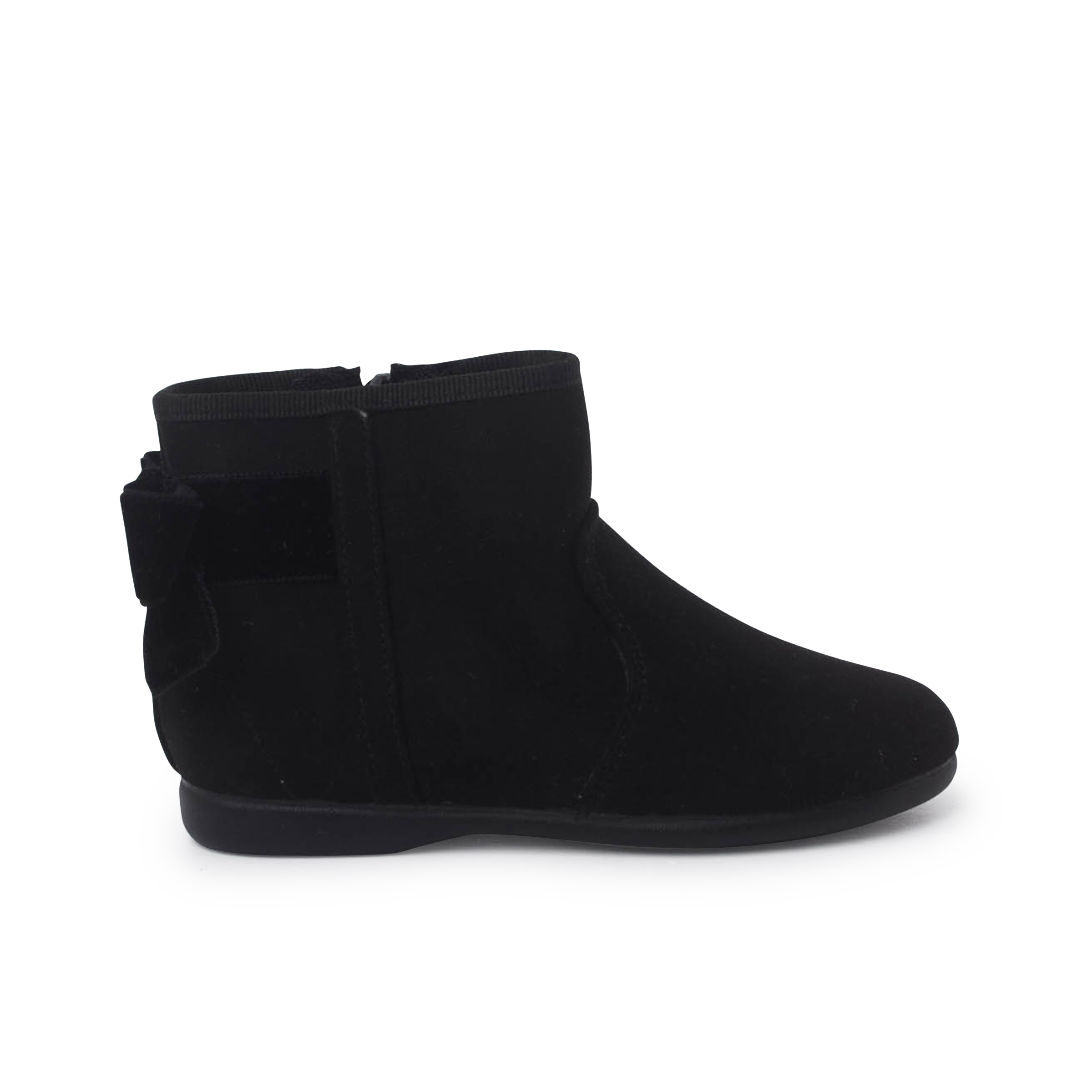 Pisamonas Botines Con Lazo Terciopelo Y Cremallera
