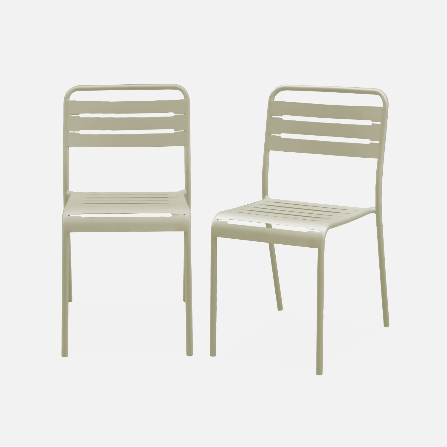 sweeek - Silla de jardín bistró de acero, set de 2 , Amelia , 44x52x79