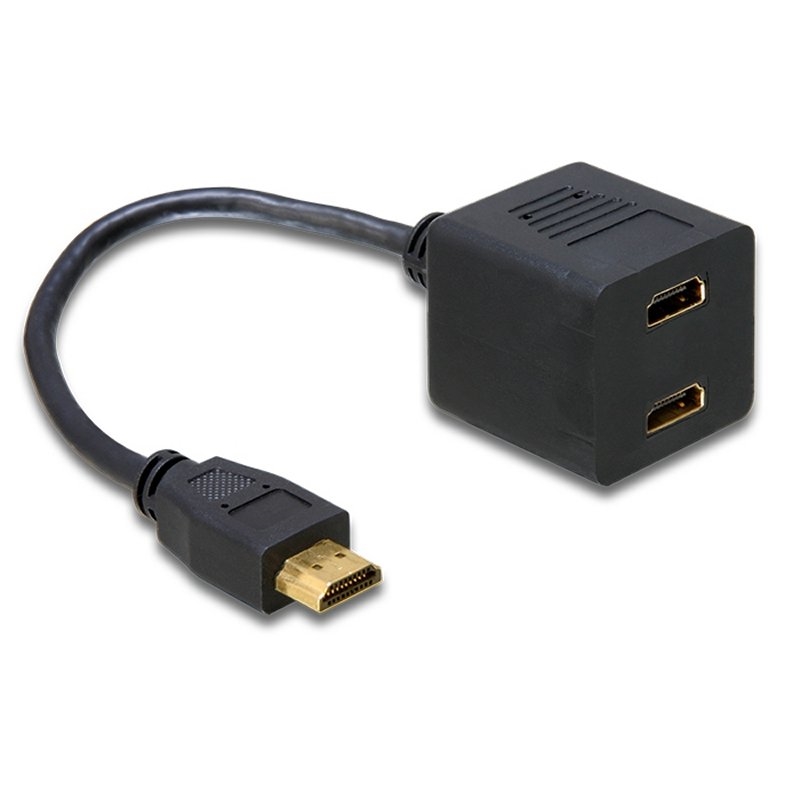 Delock adaptador hdmi macho / 2 hdmi hembra