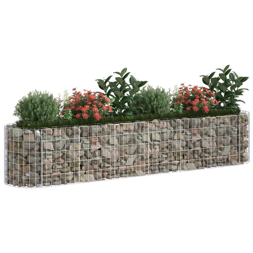 vidaXL Arriate de gaviones de hierro galvanizado Dimensiones 120 x 50 x 50 cm,  190 x 50 x 50 cm,  260 x 50 x 50 cm y mas