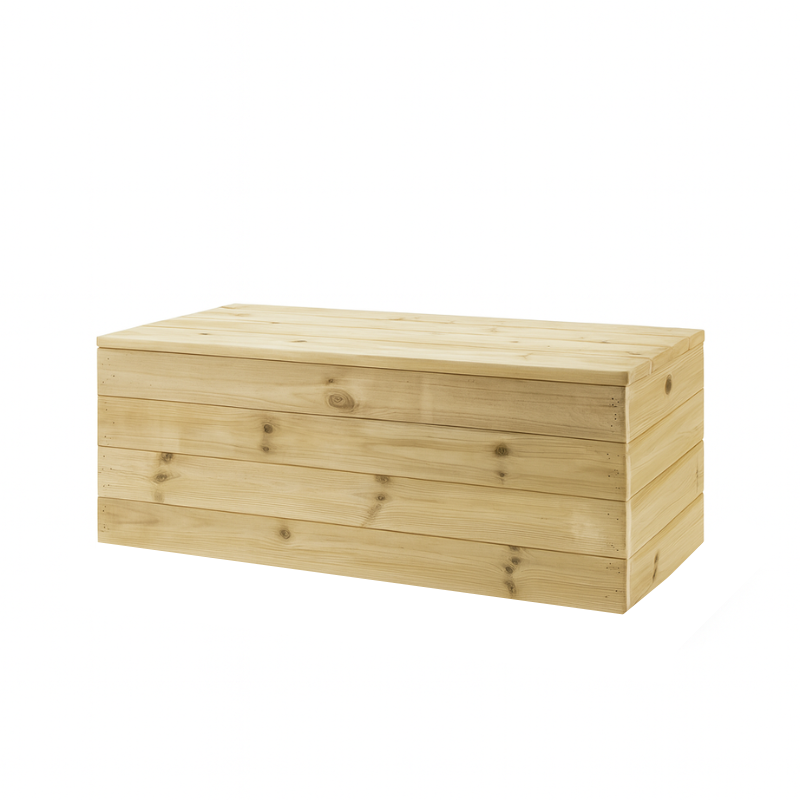 Baúl de Almacenamiento de Madera de Pino Certificada PEFC - Diseño Rústico Elegante para Exterior e Interior - Vidahuerto