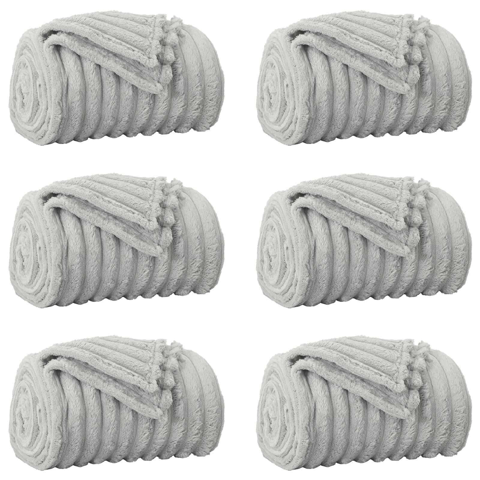 vidaXL Mantitas de Sofá 6 pcs Gris 150 x 130 cm Lana