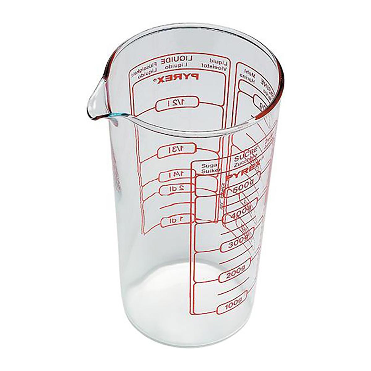 Pyrex Vaso Medidor Vidrio 0,5L Resistente Al Choque Térmico