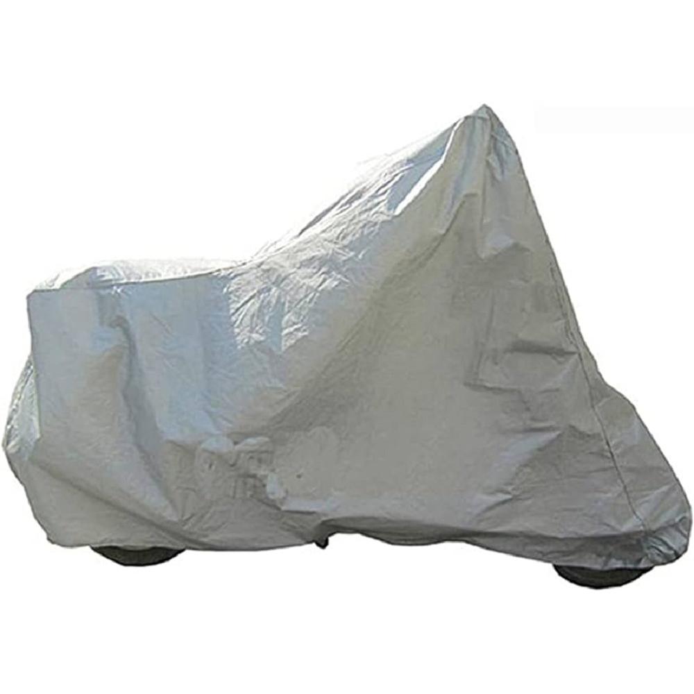 SIL 617404 SILVERLINE Funda para motos 2.300 x 870 x 1.050 mm. Resistente al agua a los rayos UV. Forro interior suave para proteger la pintura de la moto.