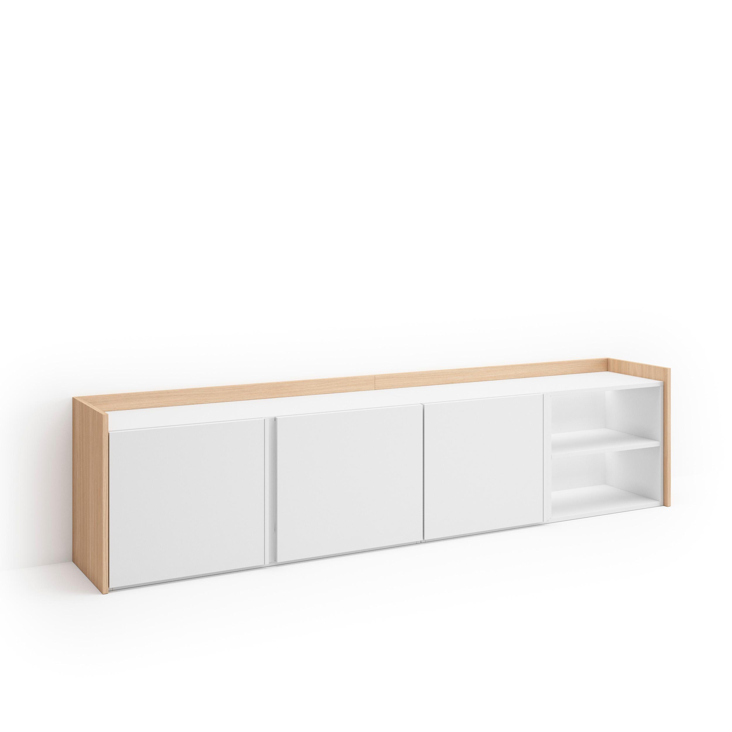 Mueble TV, Televisión, 207x35x50cm, Para TV hasta 80", LED