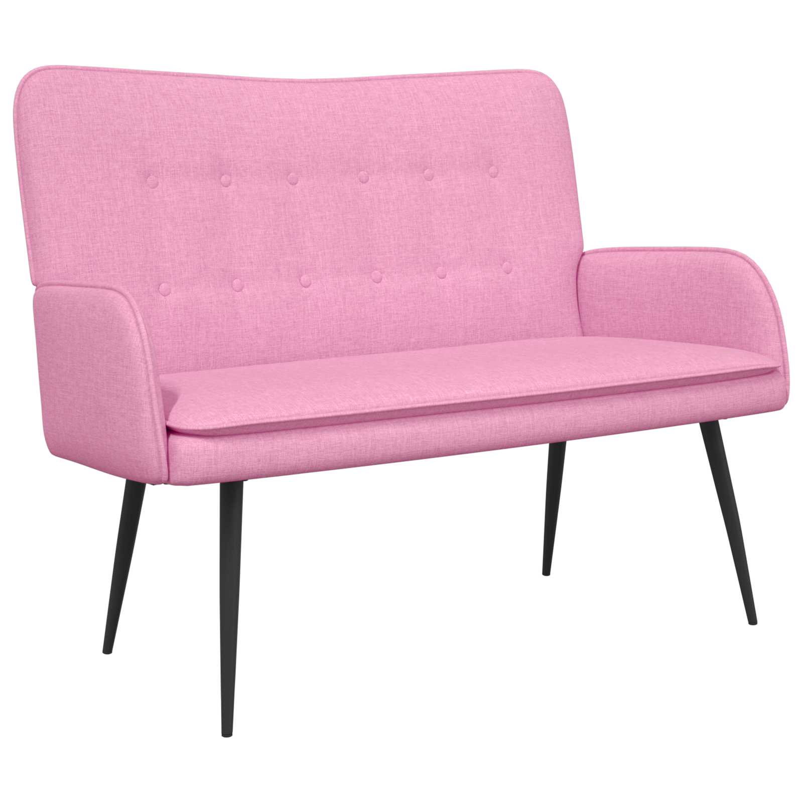 Sofá de 2 Plazas Rosa 115 x 61 x 87 cm tela