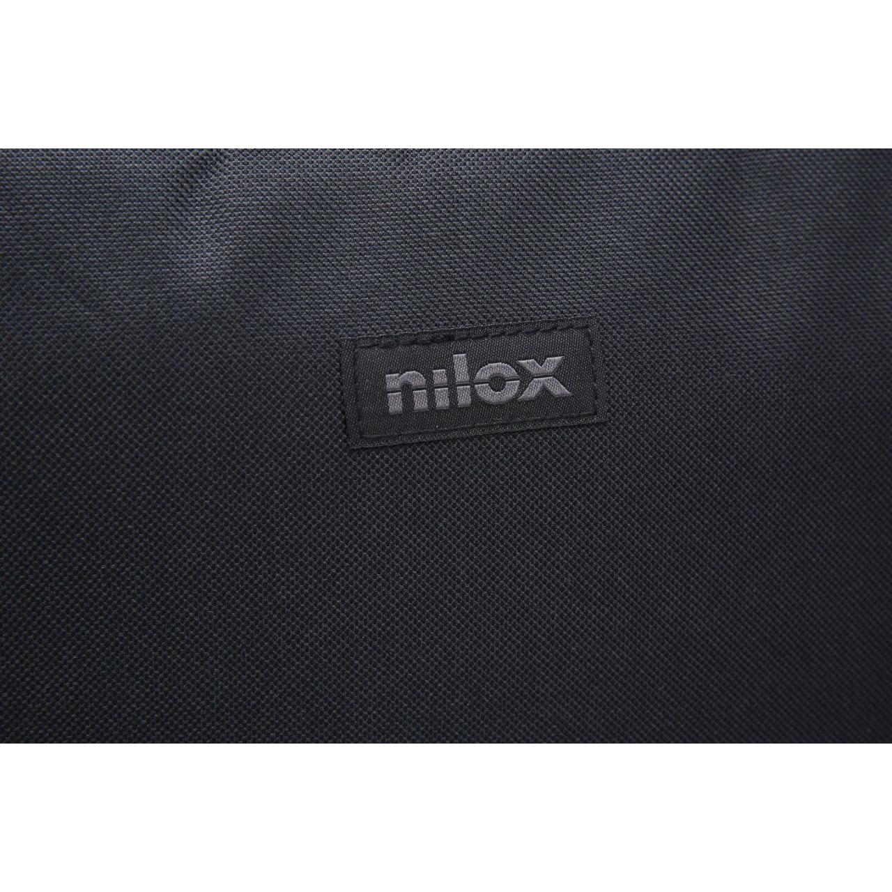 Funda porta PC Maletín para computadora portátil Resistente a Estructura acolchada para mayor seguridad, diseño sólido NILOX NXB001 | Negro