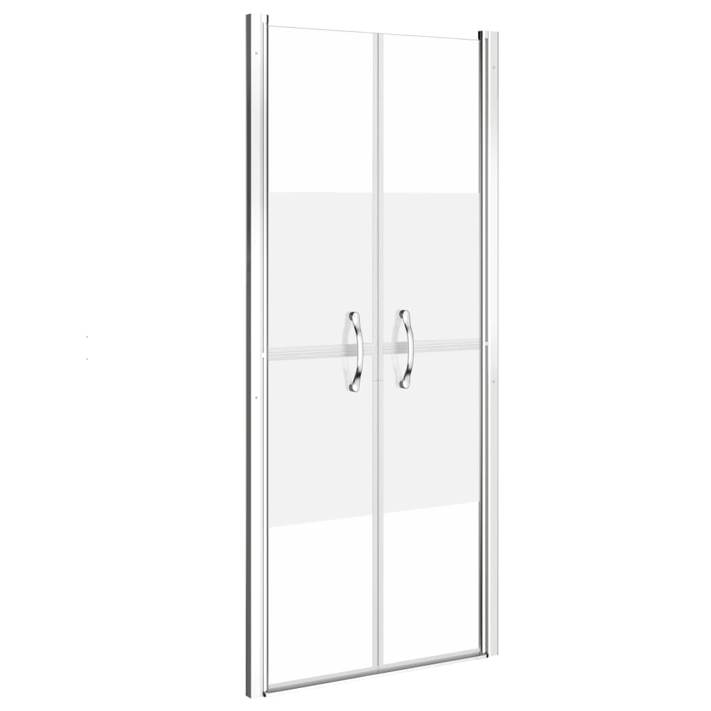 vidaXL Puerta de Ducha ESG Medio Esmerilado (93-96)x190 cm Cabina Baño Aseo Color Plateado,  Negro, y mas