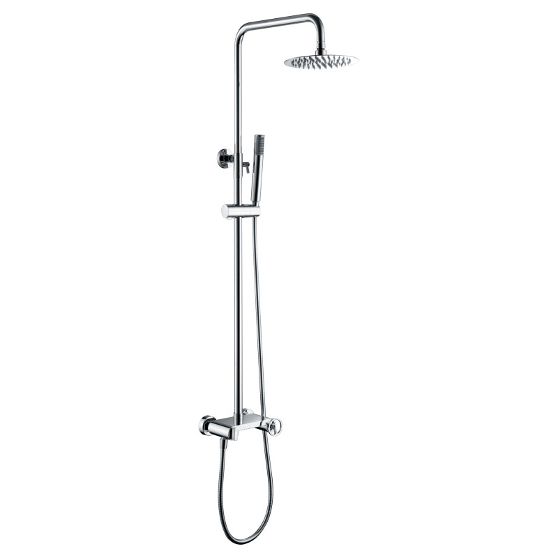Imex Olimpo BDC033 barra de ducha monomando extensible de acero inoxidable cromado