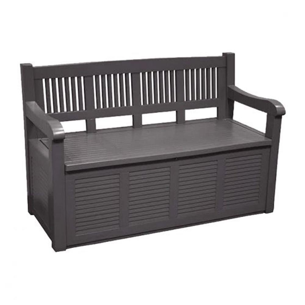 Banco baul 130x60x85 cm gris