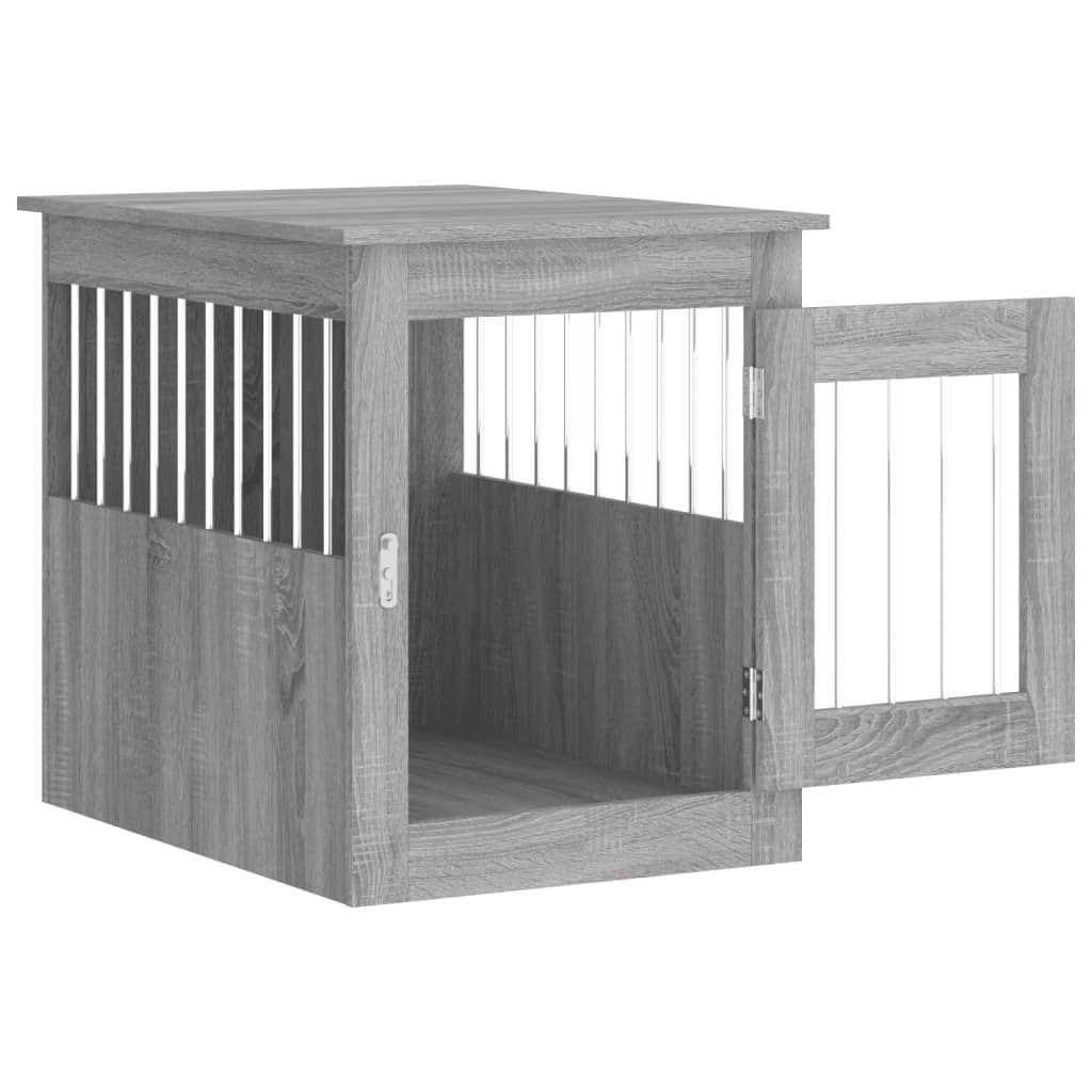 vidaXL Jaula para Perros Caseta Perrera Refugio Madera de Ingeniería Color Roble Sonoma,  Blanco,  Gris sonoma y mas