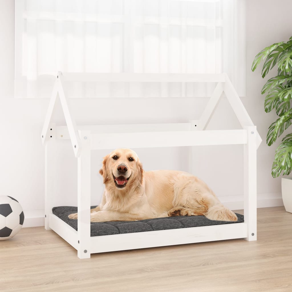 vidaXL Cama para Perros 81x60x70 cm Mascotas Cachorros Color Natural,  Blanco,  Gris y mas