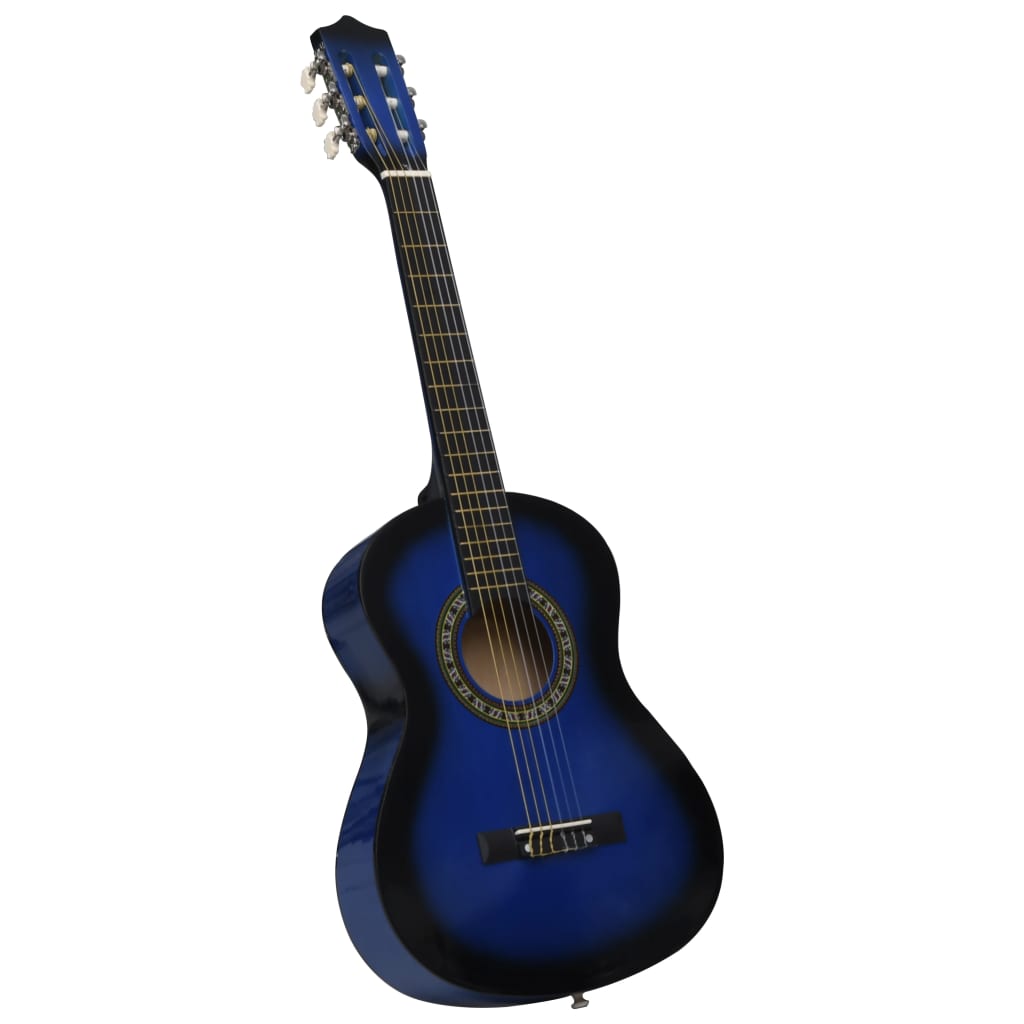 vidaXL Guitarra Clásica para Niños y Principiantes 1/2 34" Instrumento Color Azul,  Negro,  Marrón oscuro y mas