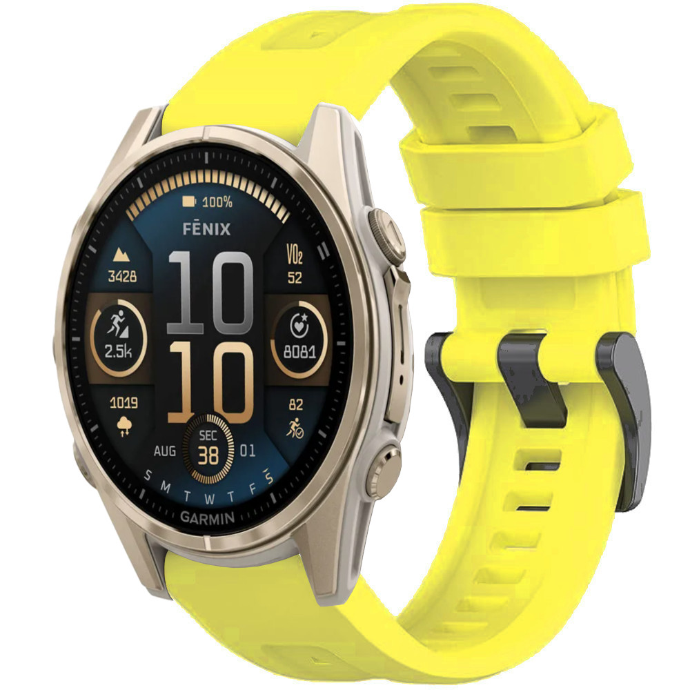 Correa de Silicona para Garmin Fenix 8 - 43mm / Fenix 7S / Fenix 6S / Descent MK2S / Instinct 2S, Banda Básica Conectores Quickfit 20mm