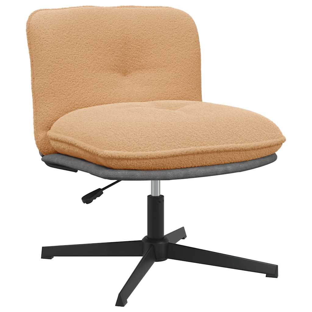 vidaXL Silla de oficina giratoria tejido imitación lana rizada en color Crema/Gris oscuro/Beige y más | cómodas modernas ergonómicas para comedor cocina salón hogar
