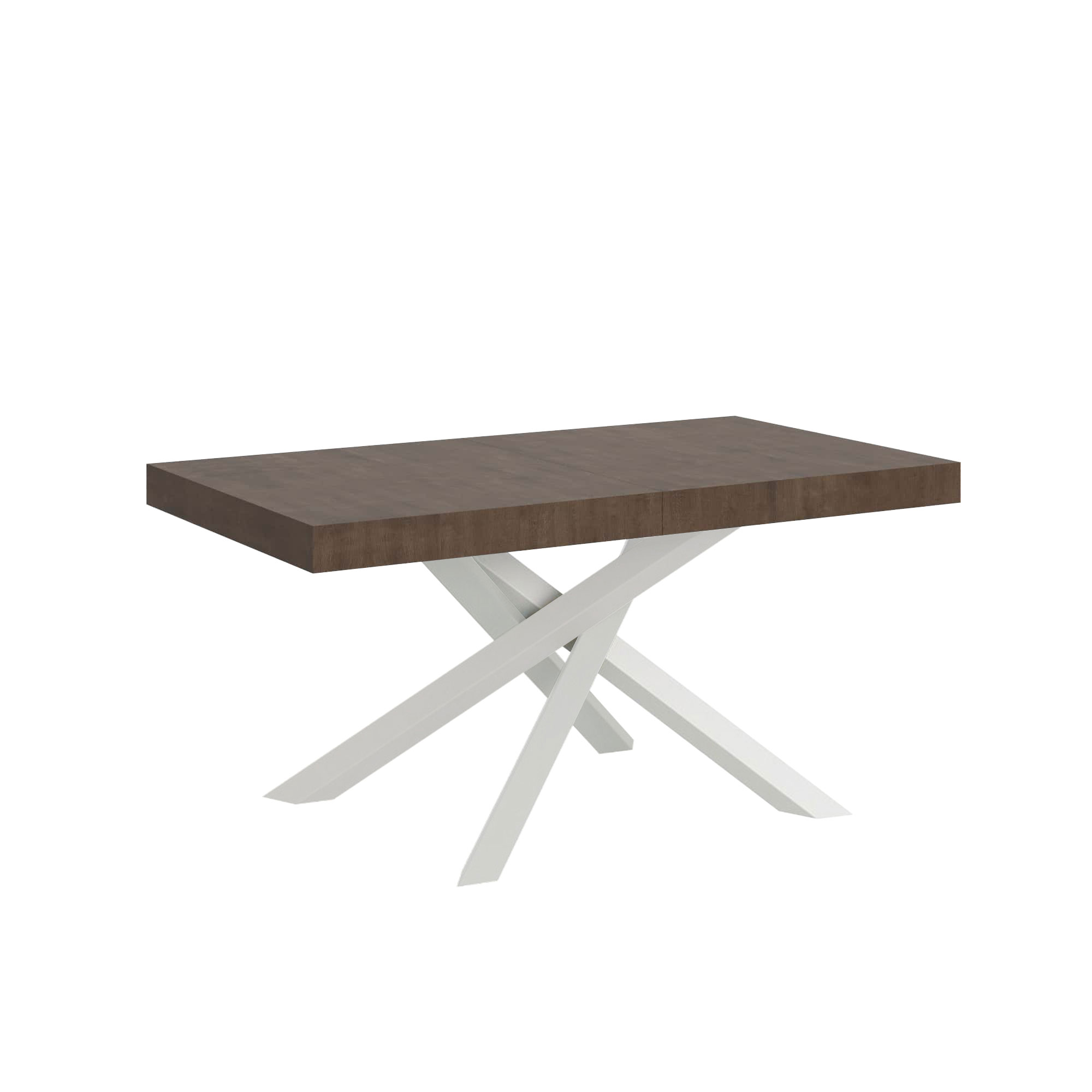 Mesa extensible 180/284x90 cm Volantis nogal patas blancas - Itamoby