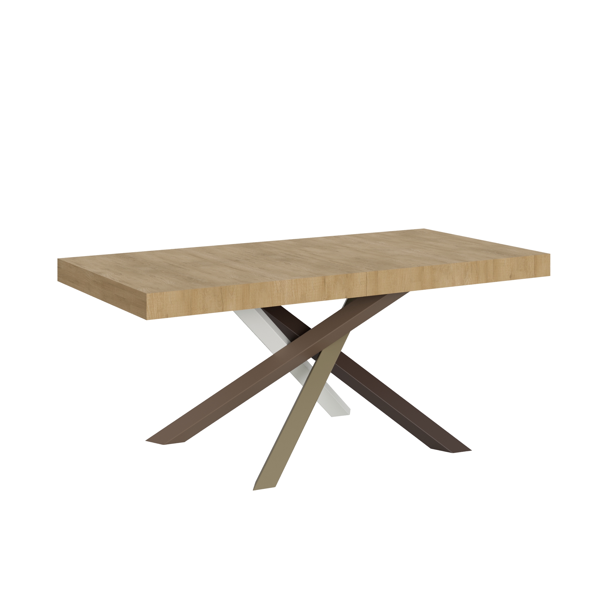 Mesa extensible 200/460x90 cm Volantis patas roble natural multicolor 4/C - Itamoby