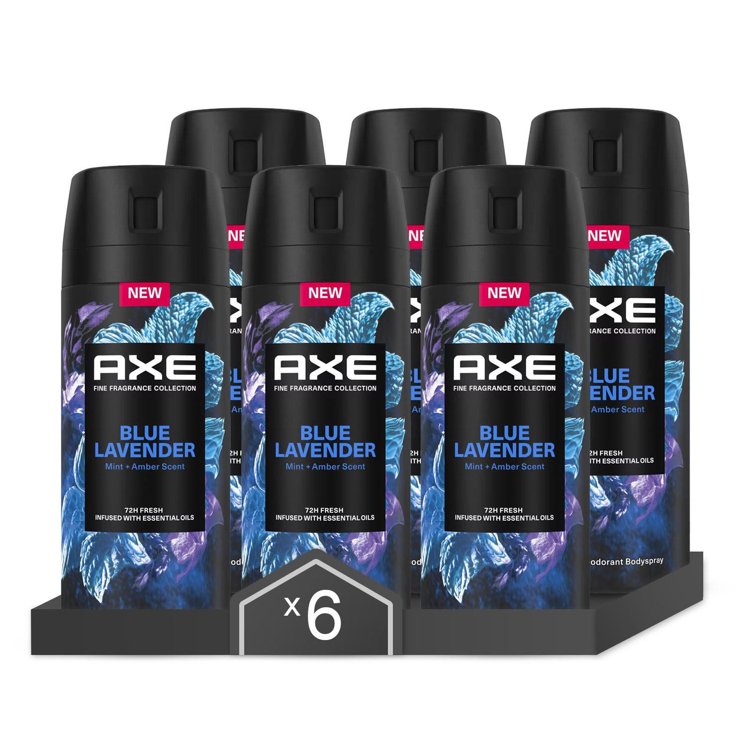 Axe - Axe Desodorante Blue Lavender Fragancia Premium 150ml - Pack de 6