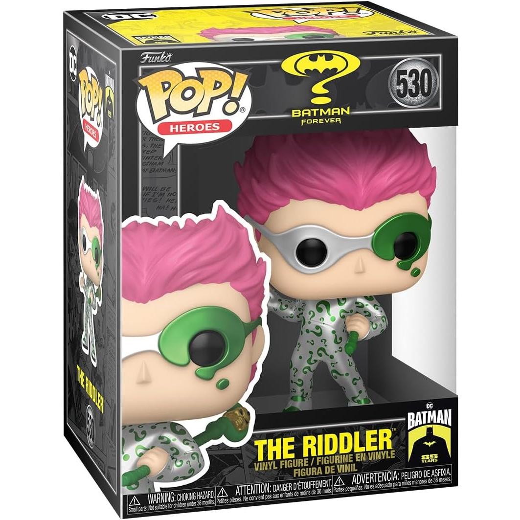 Funko Pop! Películas: El Enigma - Metálico - Batman Forever 1995 - ¡Gran Novedad!