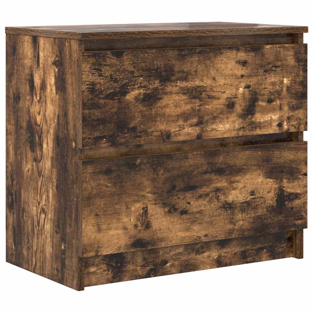 vidaXL Mueble de TV madera de ingeniería roble ahumado 60x35x54 cm