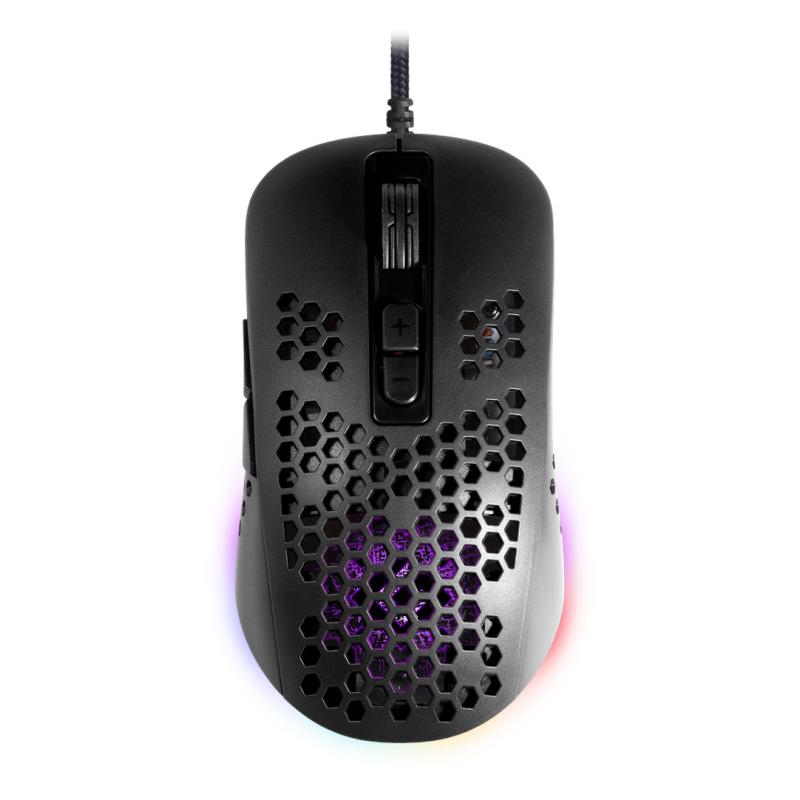 Defender GM-620L Shepard Gaming Mouse, wired, optical, 7200 DPI, 6 buttons, 1.7m cable, RGB backlight, compatible with Windows and Mac, CE certified, perfect for gaming use.