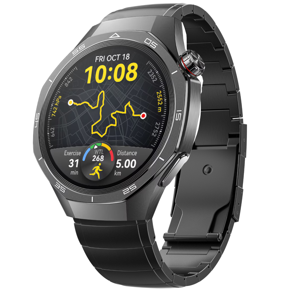 Correa de Acero para Huawei Watch GT 5 - 46mm / GT 5 - 46mm / GT 4 - 46mm / Amazfit GTR 4 / Bip 5 / Garmin Vivoactive 4, Modelo Luxury Ancho 22mm
