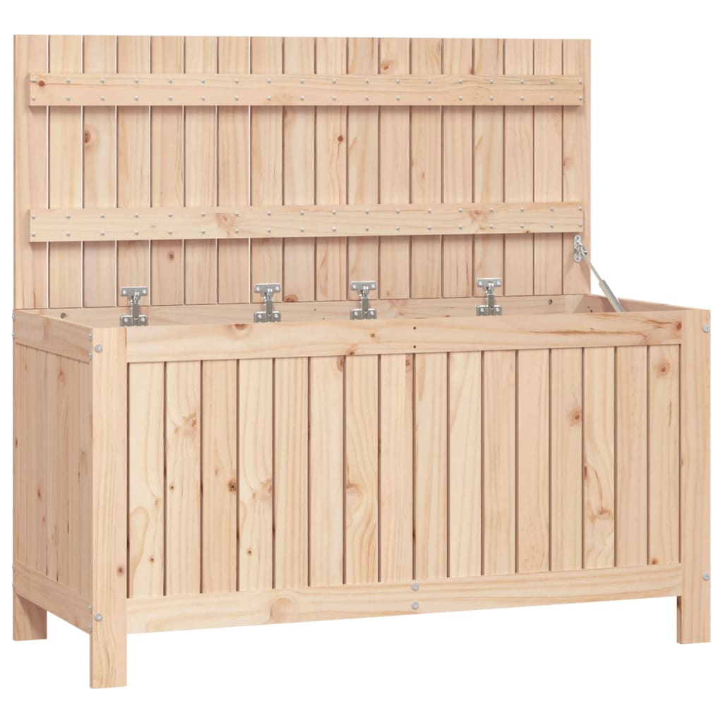 vidaXL Caja de almacenaje jardín madera maciza de pino 115x49x60 cm