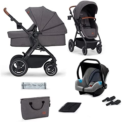 Kinderkraft Carrito Bebé 3 en 1 B-TOUR, Silla de Paseo desde el nacimiento  hasta los 22 kg, con Silla Coche, Negro : : Bebé