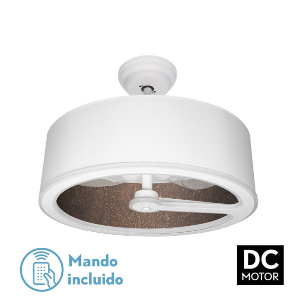 FABRILAMP Ventilador Dc Tatiana 110w Blanco/oxido 3 Aspas 62d 3000-4000-6000k 9350lm Remoto,memoria,temporizador
