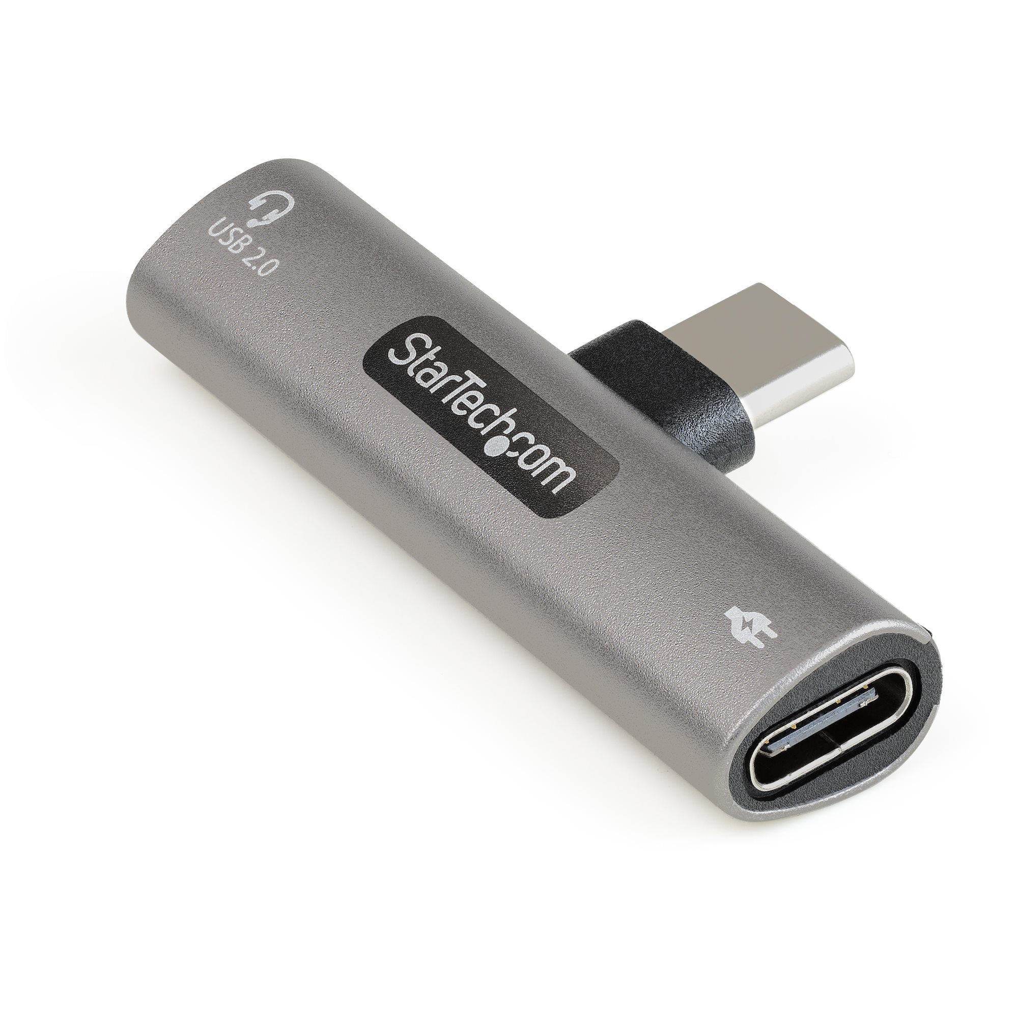 StarTech.com Adaptador de Audio y Carga USB-C - Adaptador de Audio USB Tipo C con USB-C para Auricul