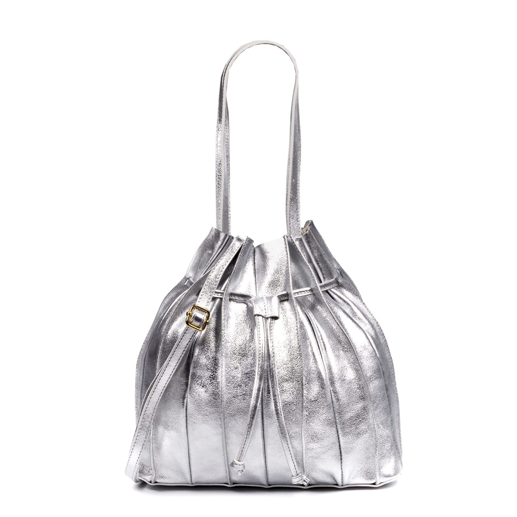 Firenze Artegiani. Albiolo bolso de hombro de mujer. Piel auténtica gamuza lacado. Made in Italy. Vera Pelle Italiana.