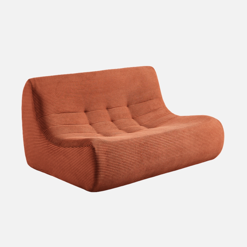 sweeek - Sillón de pana gruesa, 2 plazas , Sokol pana , 137x105x72