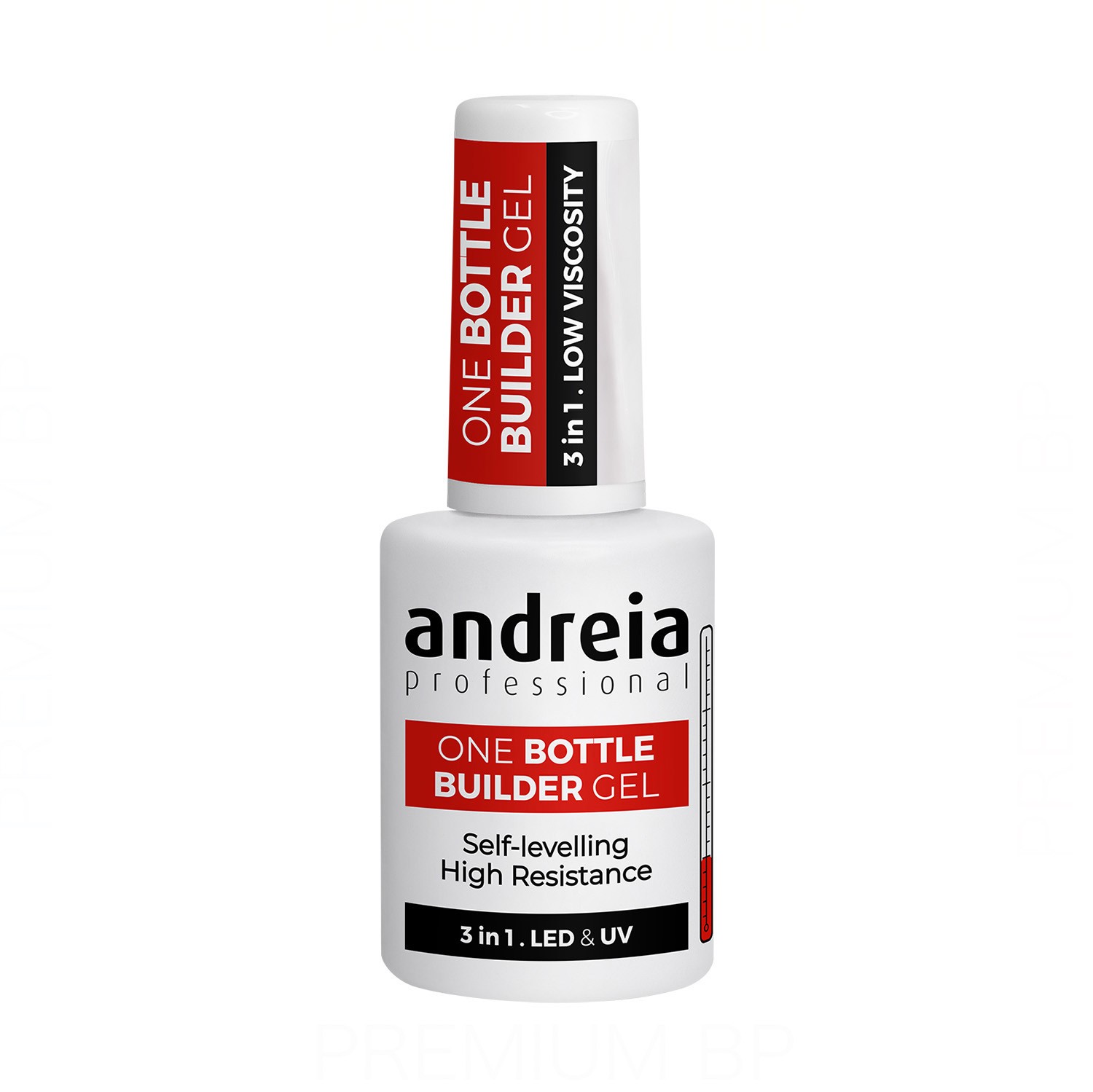 Andreia - Andreia professional one bottle builder gel gel construcción 3 en 1 baja viscosidad soft white 14 ml, gel de construcción 3 en 1 de baja viscosidad.
