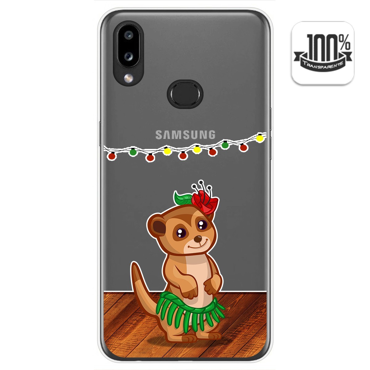 Tumundosmartphone Funda Gel Transparente para Samsung Galaxy A10s diseño Suricata Dibujos