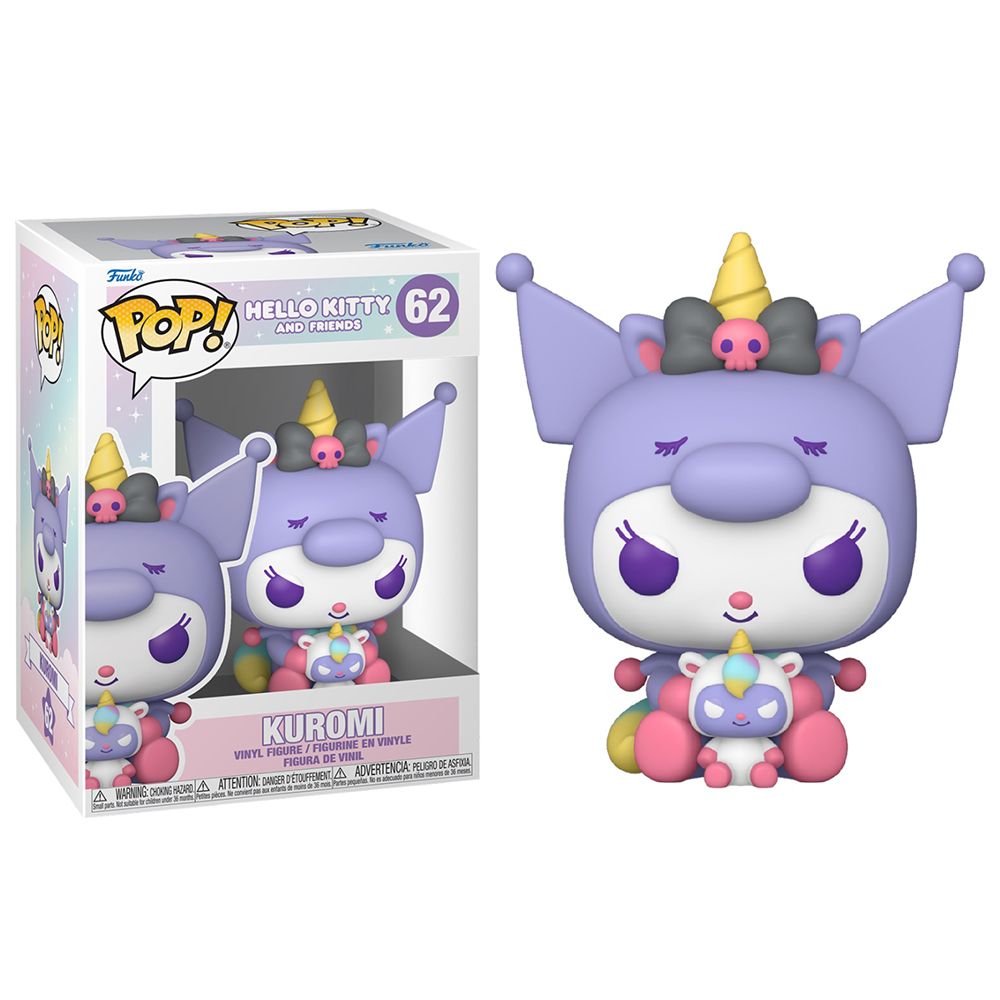 Funko Pop! Sanrio: Hello Kitty - Kuromi, 65750, Nº62, TIENDA CON LICENCIA OFICIAL, ENVIO EN 24-48 HORAS EN PENÍNSULA, FIGURA, CABEZÓN, MUÑECO, JUGUETES, KAWAII, SANRIO