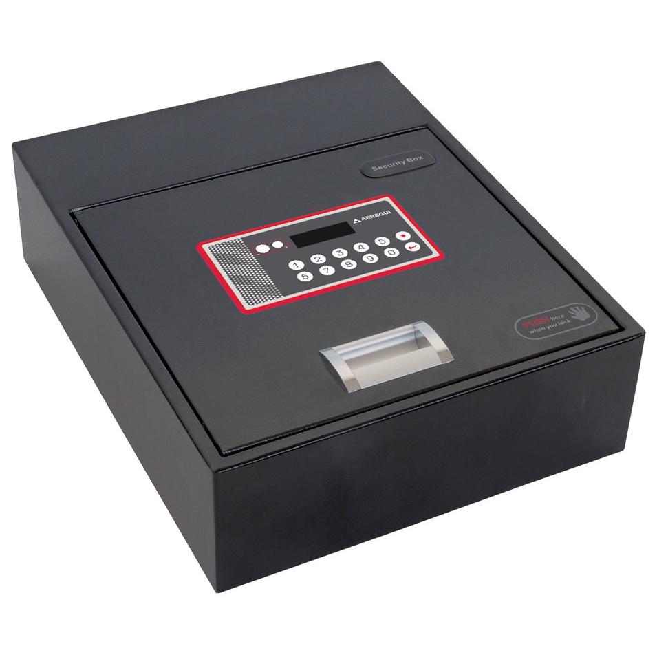 ARREGUI Basa 20000-S7 Caja fuerte camuflada para instalación oculta en zócalo de armario o suelo | Caja de seguridad con apertura electrónica motorizada | 11x31x38 cm | 11 L