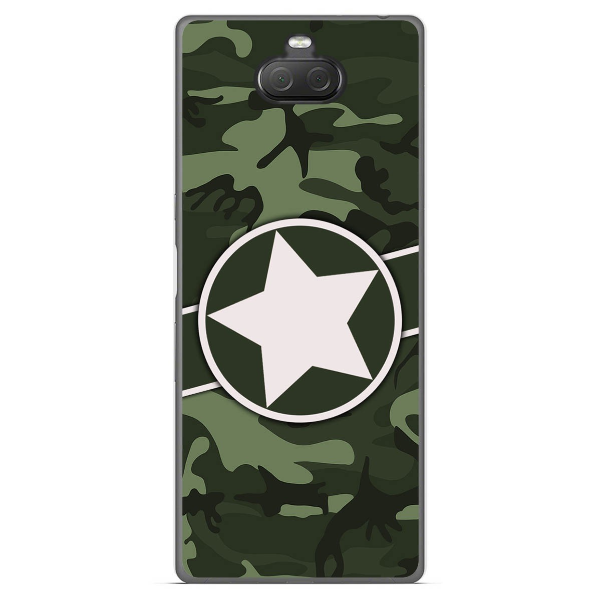 Tumundosmartphone Funda Gel Tpu para Sony Xperia 10 Plus diseño Camuflaje 01 Dibujos